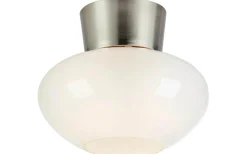 Malaga Plafond 20cm Vit/Satinnickel