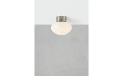 Malaga Plafond 20cm Vit/Satinnickel