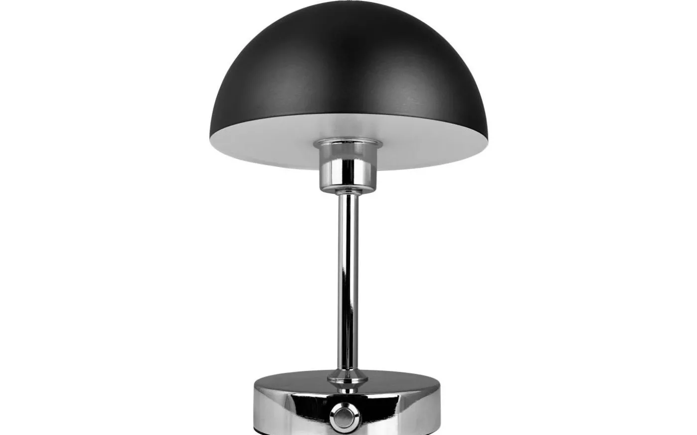 Malmø Uppladdningsbar Bordslampa 23cm LED 3000K 1W Svart/Krom