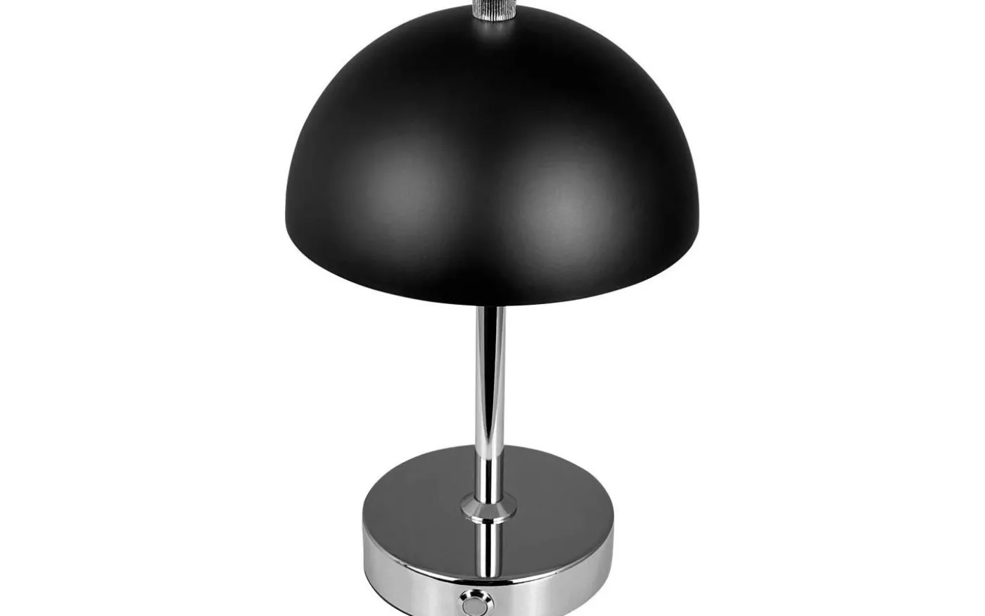 Malmø Uppladdningsbar Bordslampa 23cm LED 3000K 1W Svart/Krom