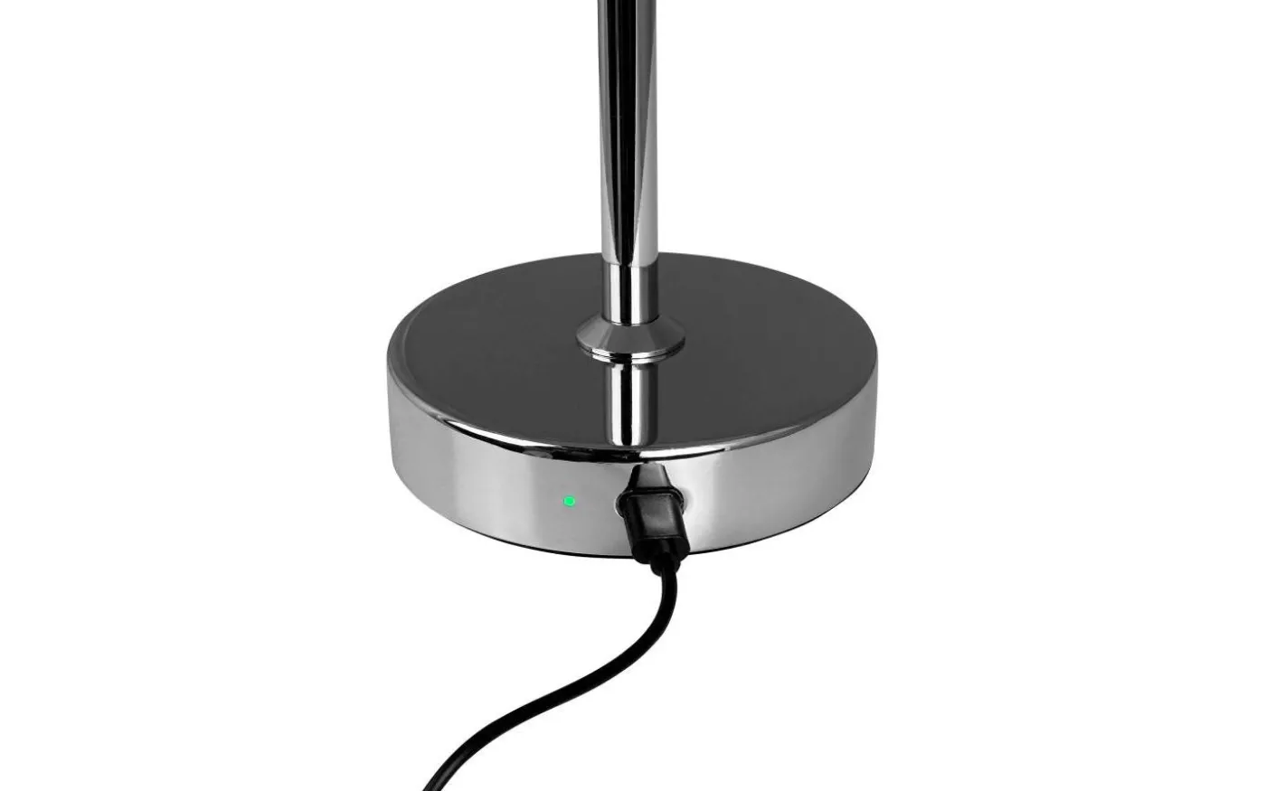 Malmø Uppladdningsbar Bordslampa 23cm LED 3000K 1W Svart/Krom