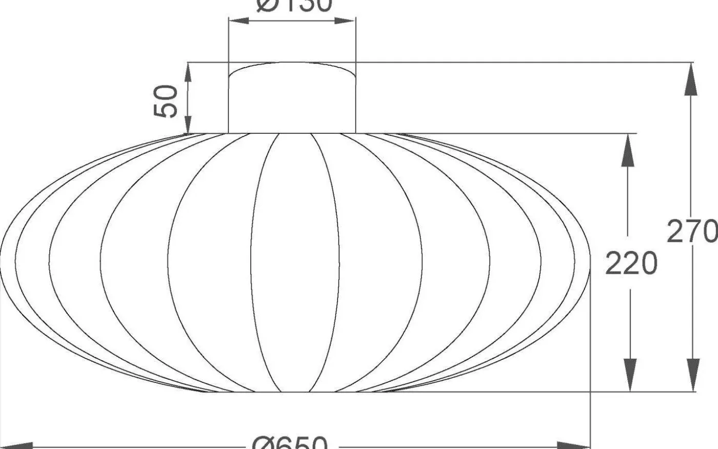 Mamsell Plafond 65cm Vit