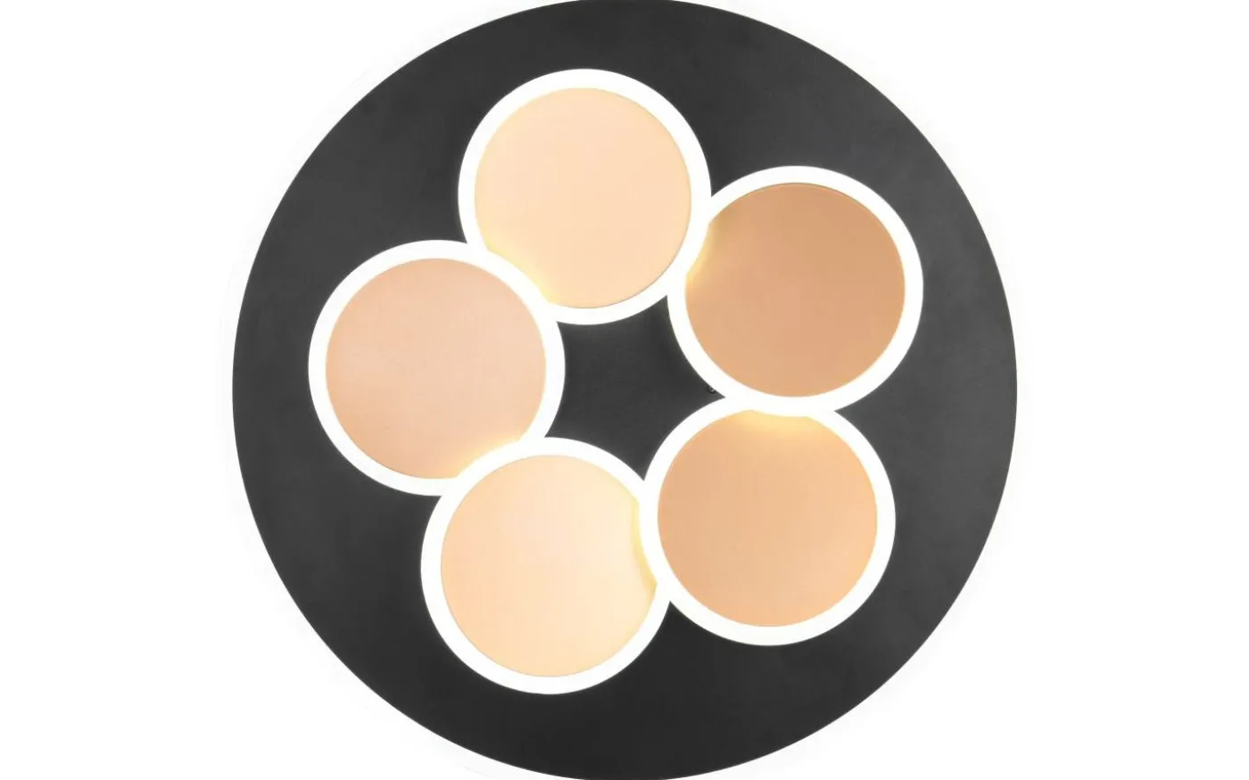 Mandala Plafond LED matt svart/guld