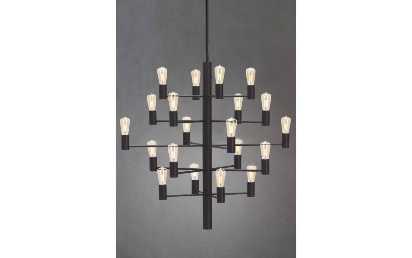 Manola Takkrona 70cm LED 20x2,5W Svart