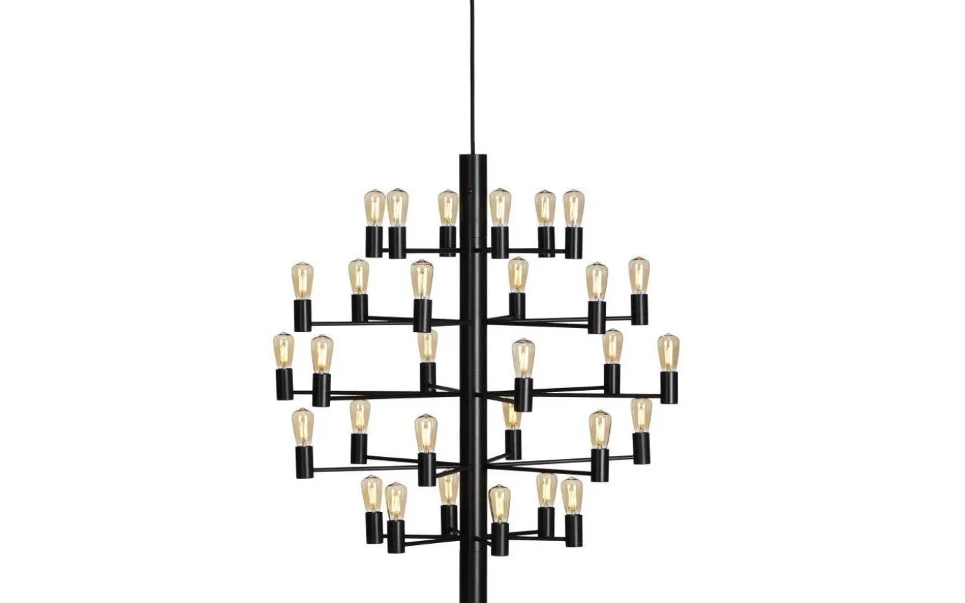 Manola Takkrona 75cm LED 30x2,5W Svart