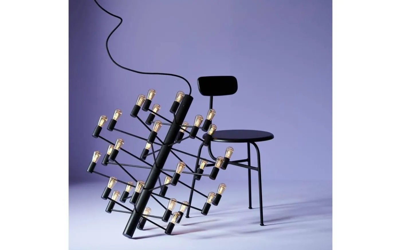 Manola Takkrona 75cm LED 30x2,5W Svart