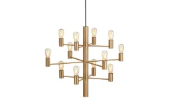 Manola Takkrona 60cm LED 12x2,5W Satinmässing