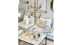 Manola Takkrona 60cm LED 12x2,5W Satinmässing