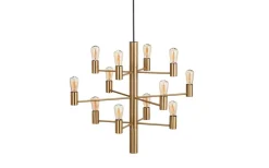 Manola Takkrona 60cm LED 12x2,5W Satinmässing