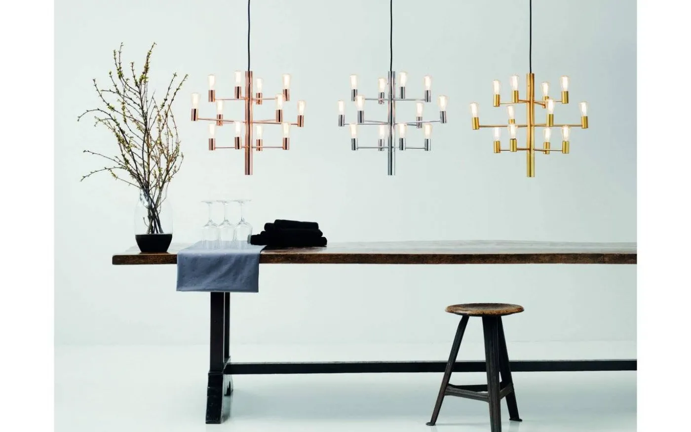 Manola Takkrona 60cm LED 12x2,5W Krom