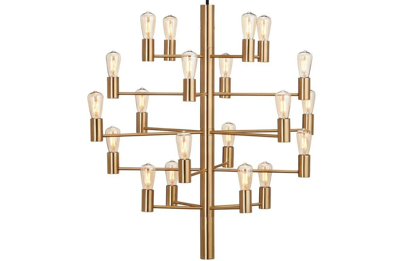 Manola Takkrona 70cm LED 20x2,5W Satinmässing