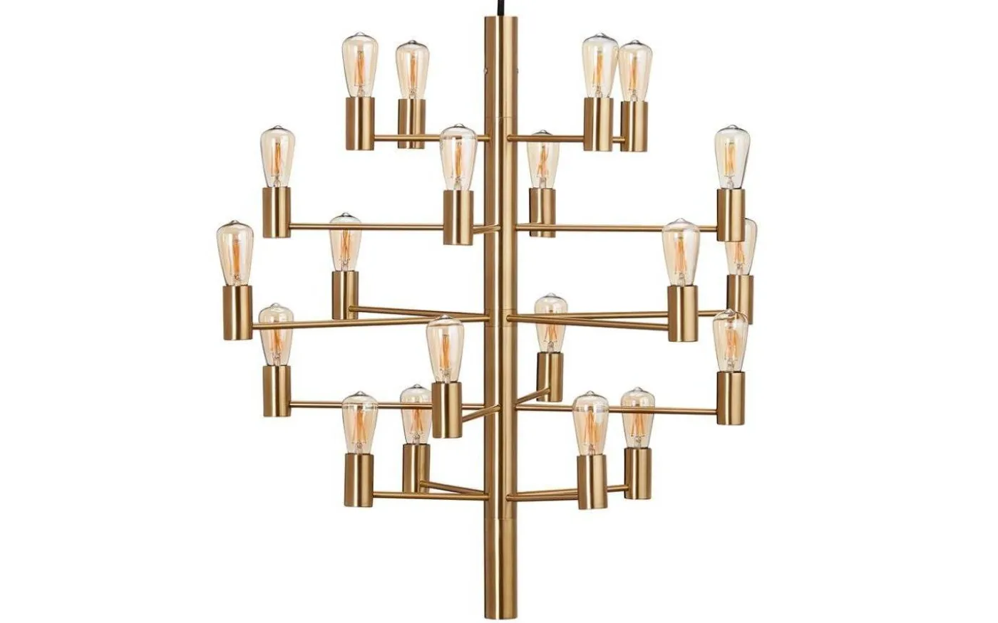 Manola Takkrona 70cm LED 20x2,5W Satinmässing