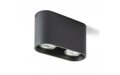 Mantova II Takspotlight Matt svart 2xGU10