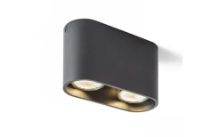 Mantova II Takspotlight Matt svart 2xGU10