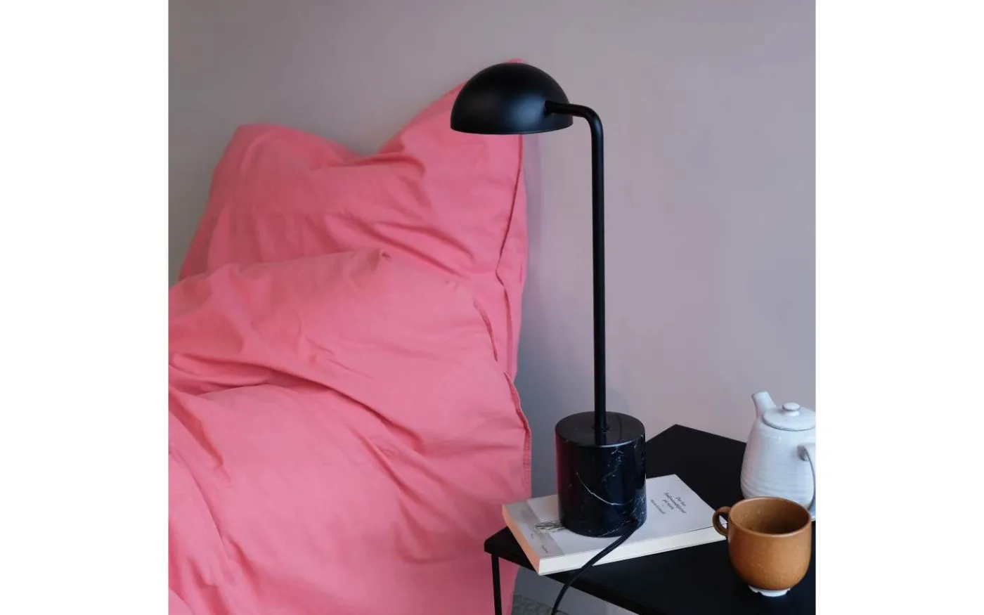 Marble Skrivbordslampa 50cm Svart/Marmor