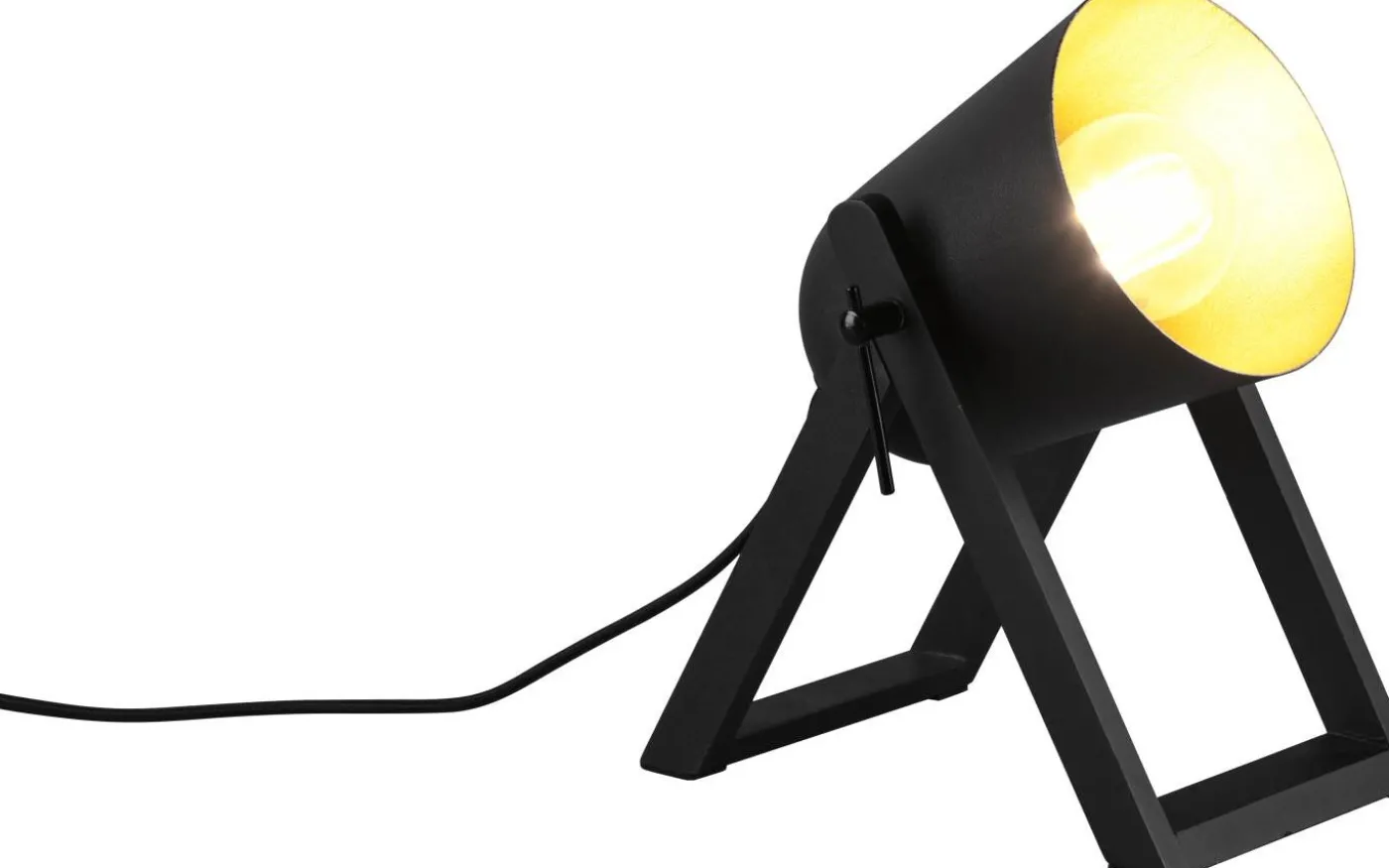 Marc Bordslampa E27 matt svart/guld