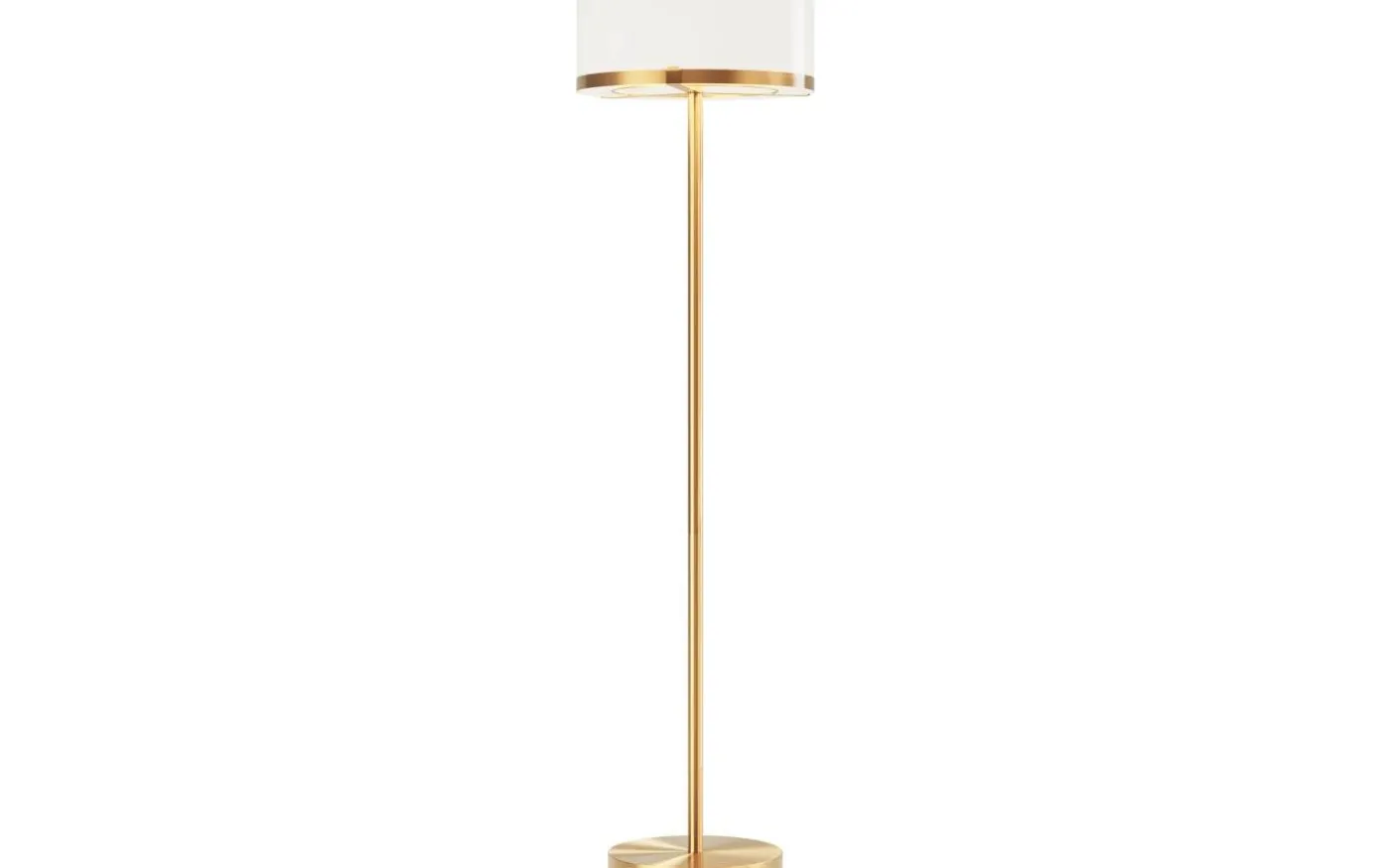 Marcel Golvlampa 150cm Mässing/Vit