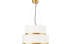 Marcel Taklampa 50cm Mässing/Vit