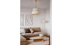 Marcel Taklampa 50cm Mässing/Vit