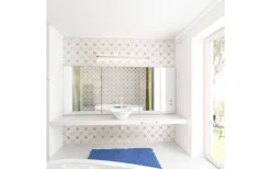 Marina LED Vägglampa Krom 120cm 25W IP44 3000K