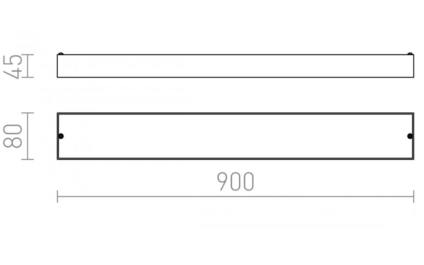 Marina Vägglampa Krom 90cm LED 19W IP44 3000K