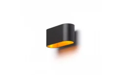 Mario Vägglampa Mattsvart/Guld G9