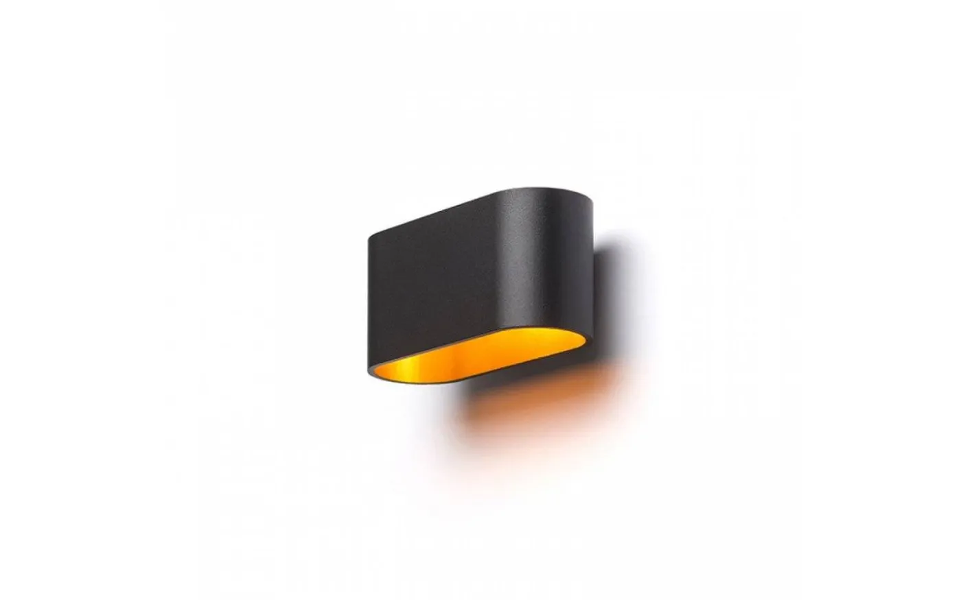 Mario Vägglampa Mattsvart/Guld G9