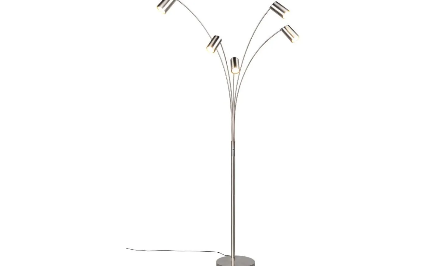 Marley Golvlampa 5-delad GU10 borstad stål