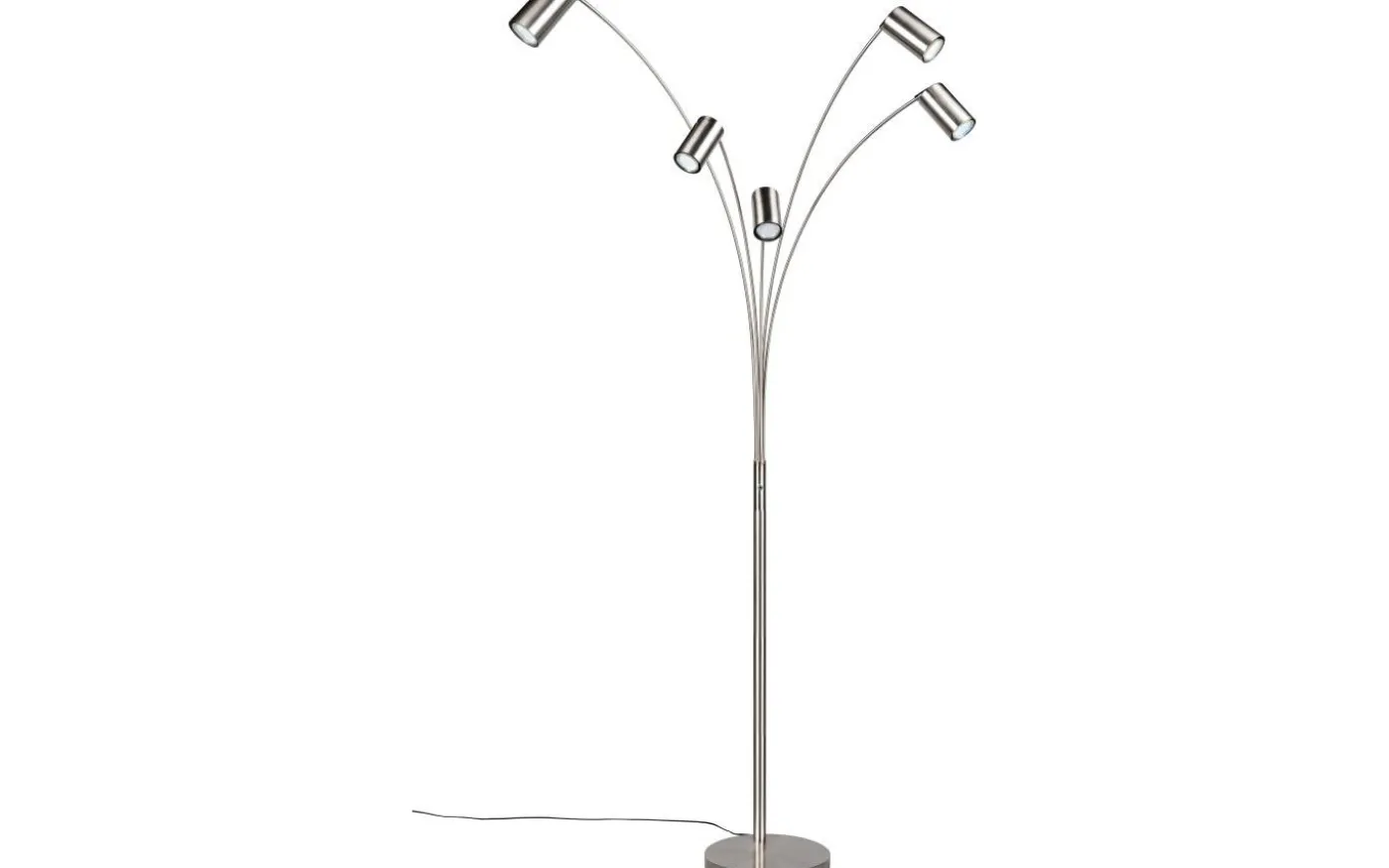 Marley Golvlampa 5-delad GU10 borstad stål