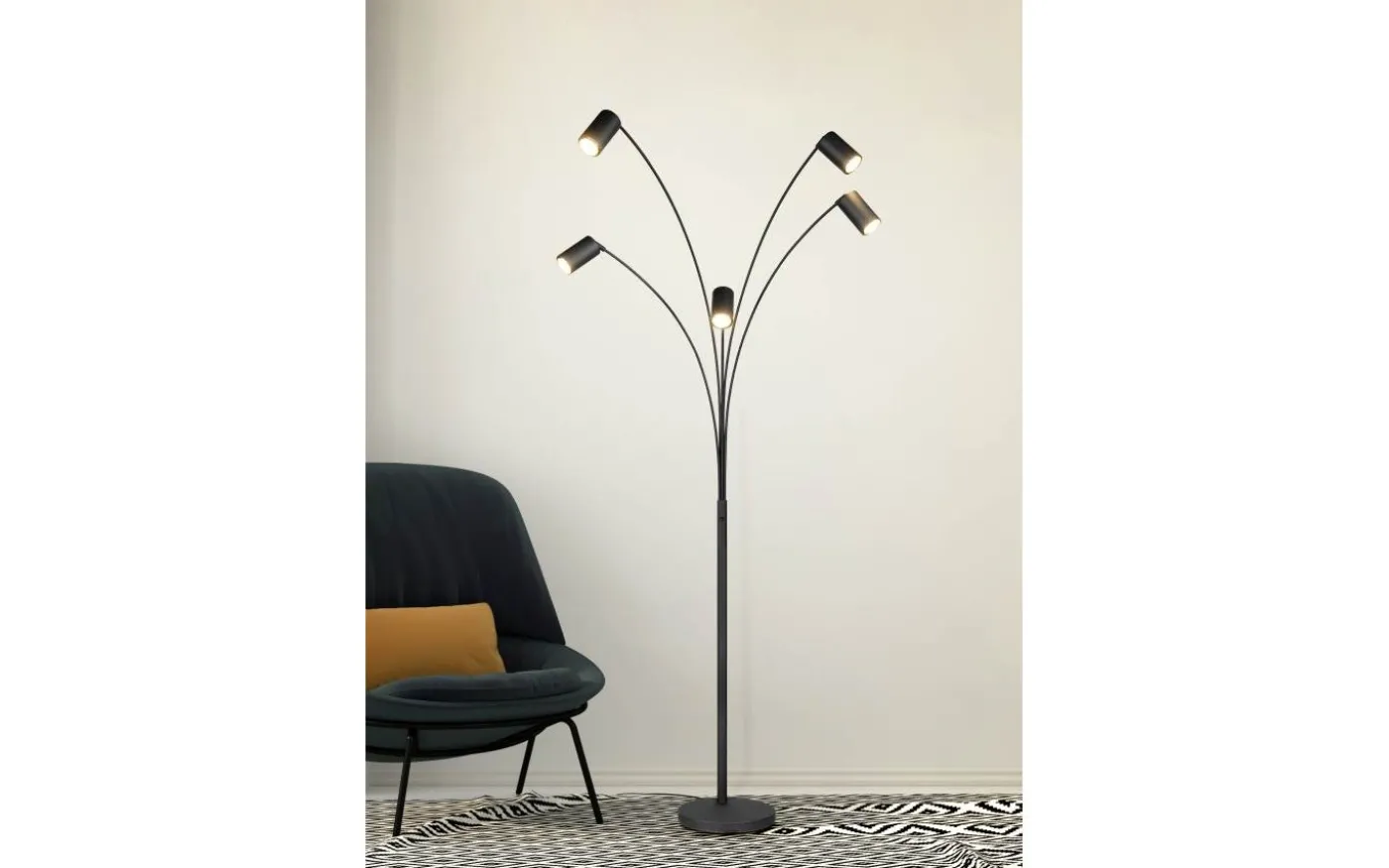 Marley Golvlampa 5-delad GU10 mattsvart