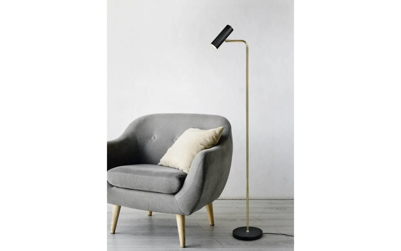 Marley Golvlampa GU10 matt mässing/matt svart