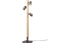 Marley Golvlampa LED + 3xGU10 borstat stål