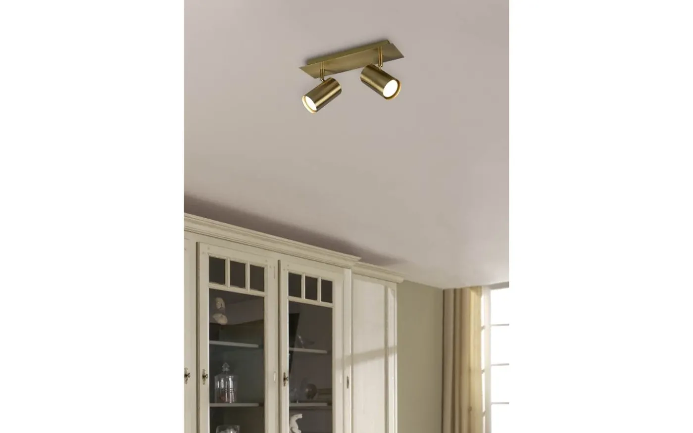 Marley Spotlight 2-delad GU10 antikmässing