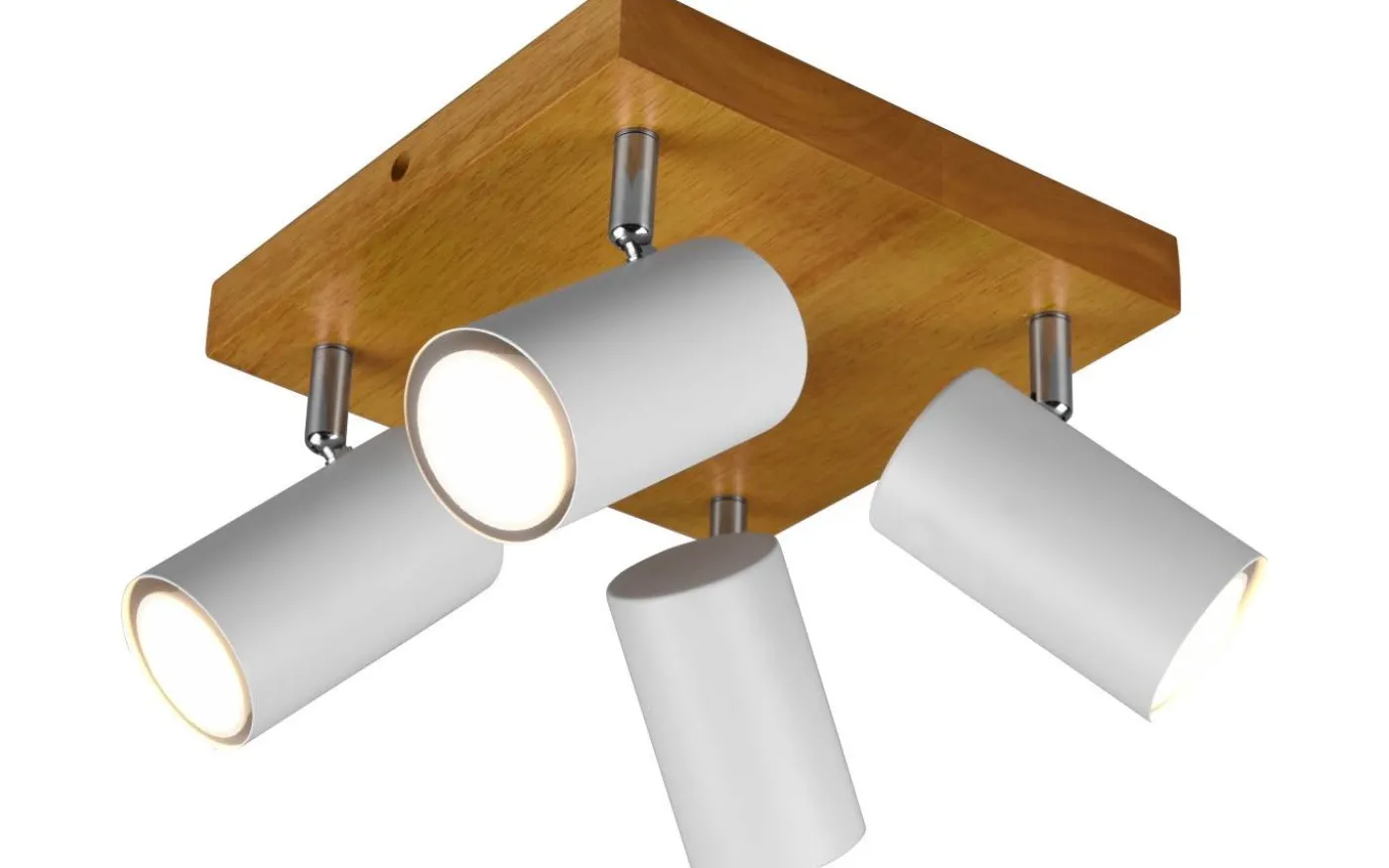 Marley Spotlight 4-delad GU10 matt vit/trä