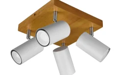 Marley Spotlight 4-delad GU10 matt vit/trä