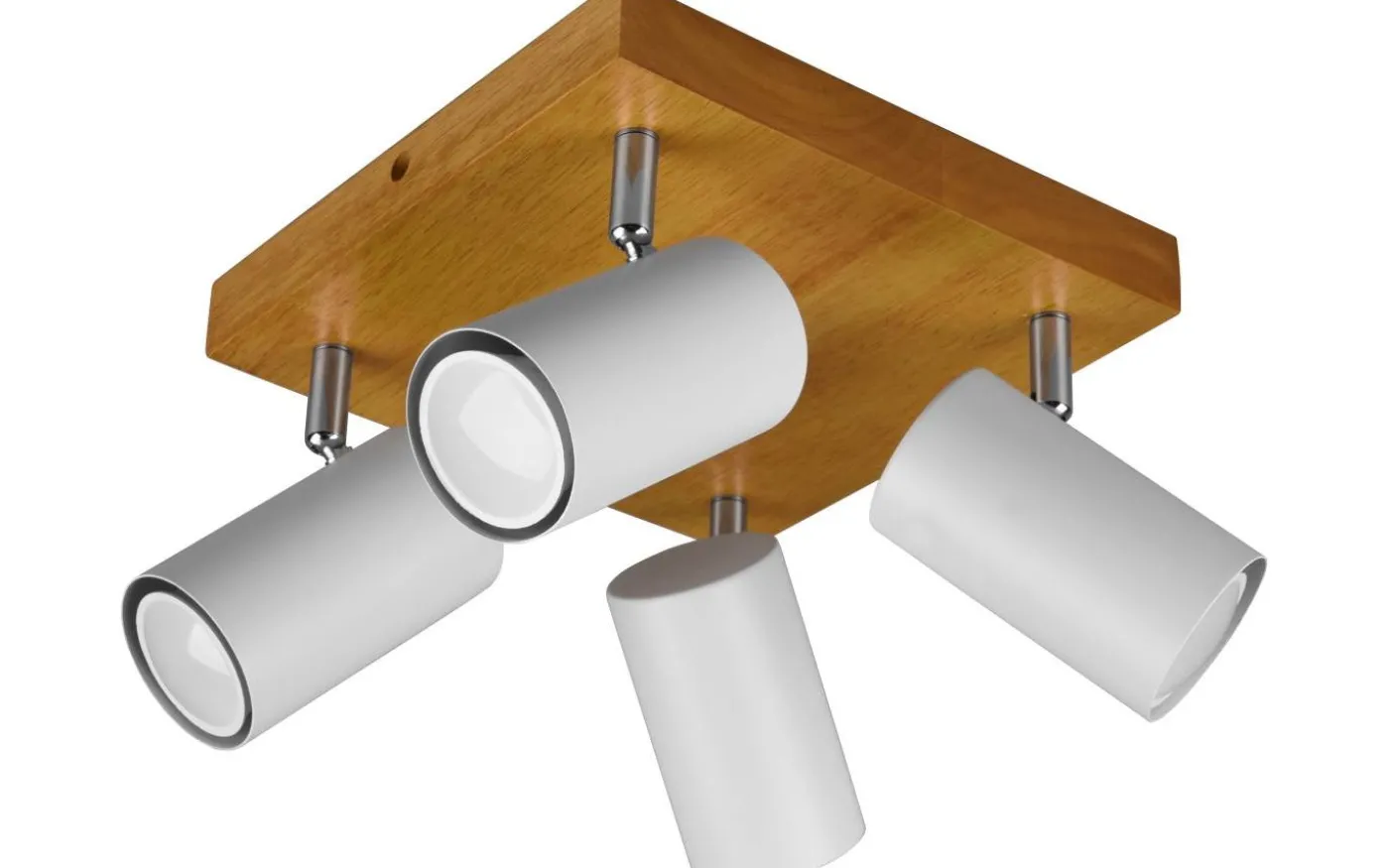 Marley Spotlight 4-delad GU10 matt vit/trä