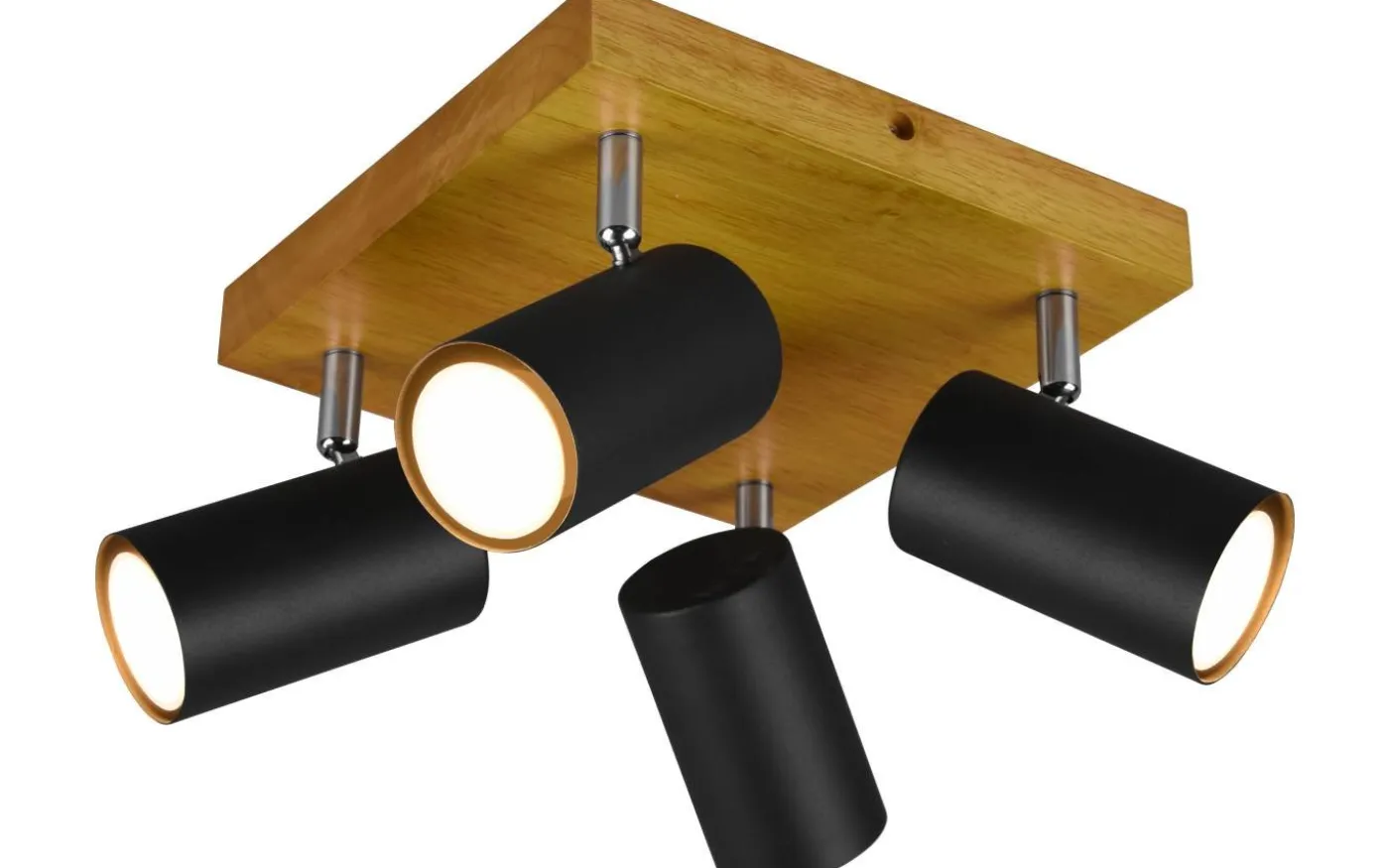 Marley Spotlight 4-delad GU10 matt svart/trä