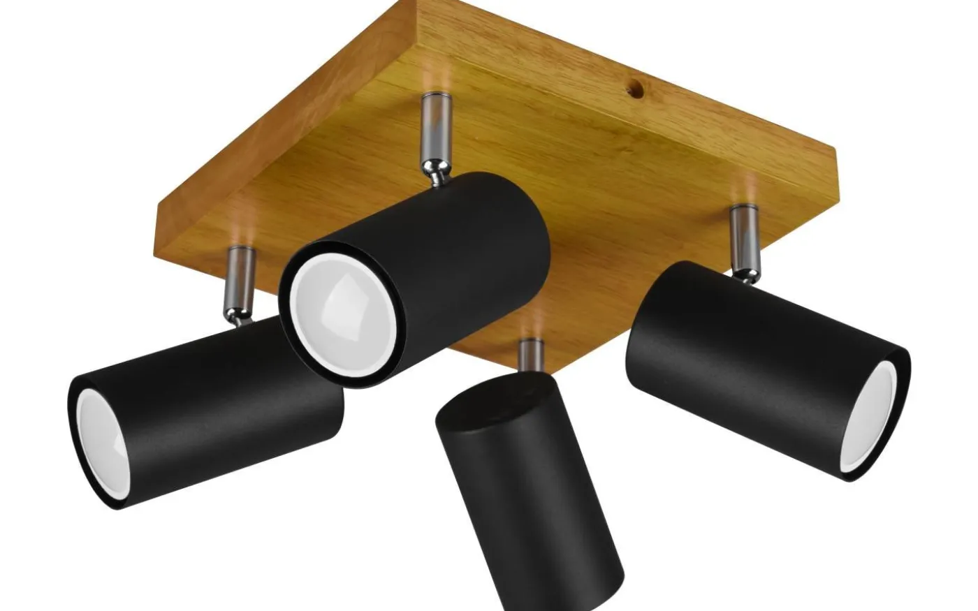 Marley Spotlight 4-delad GU10 matt svart/trä