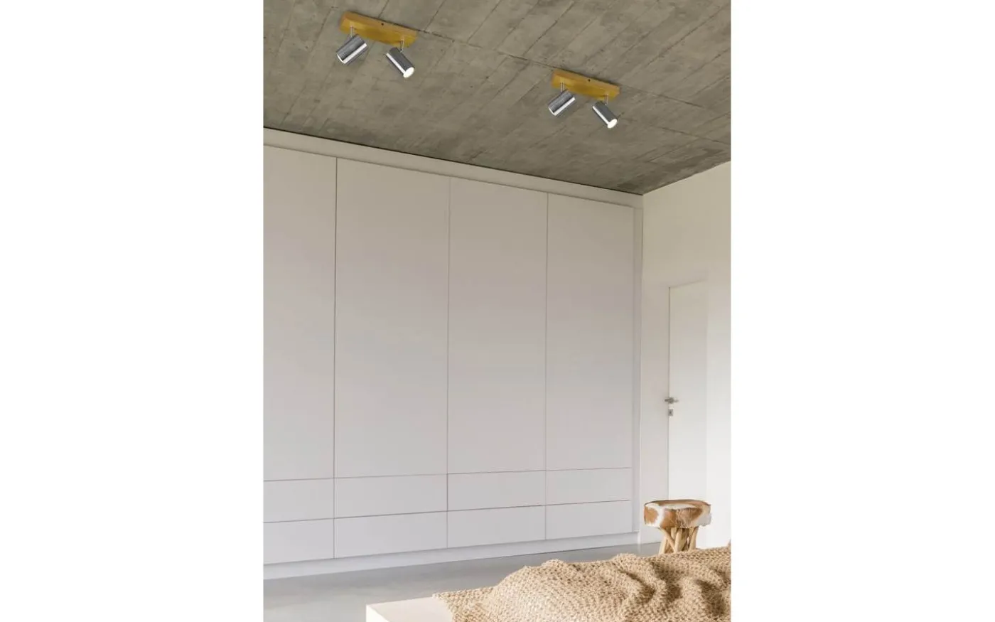 Marley Spotlight 2-delad GU10 borstad stål/trä