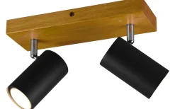 Marley Spotlight 2-delat GU10 matt svart/trä