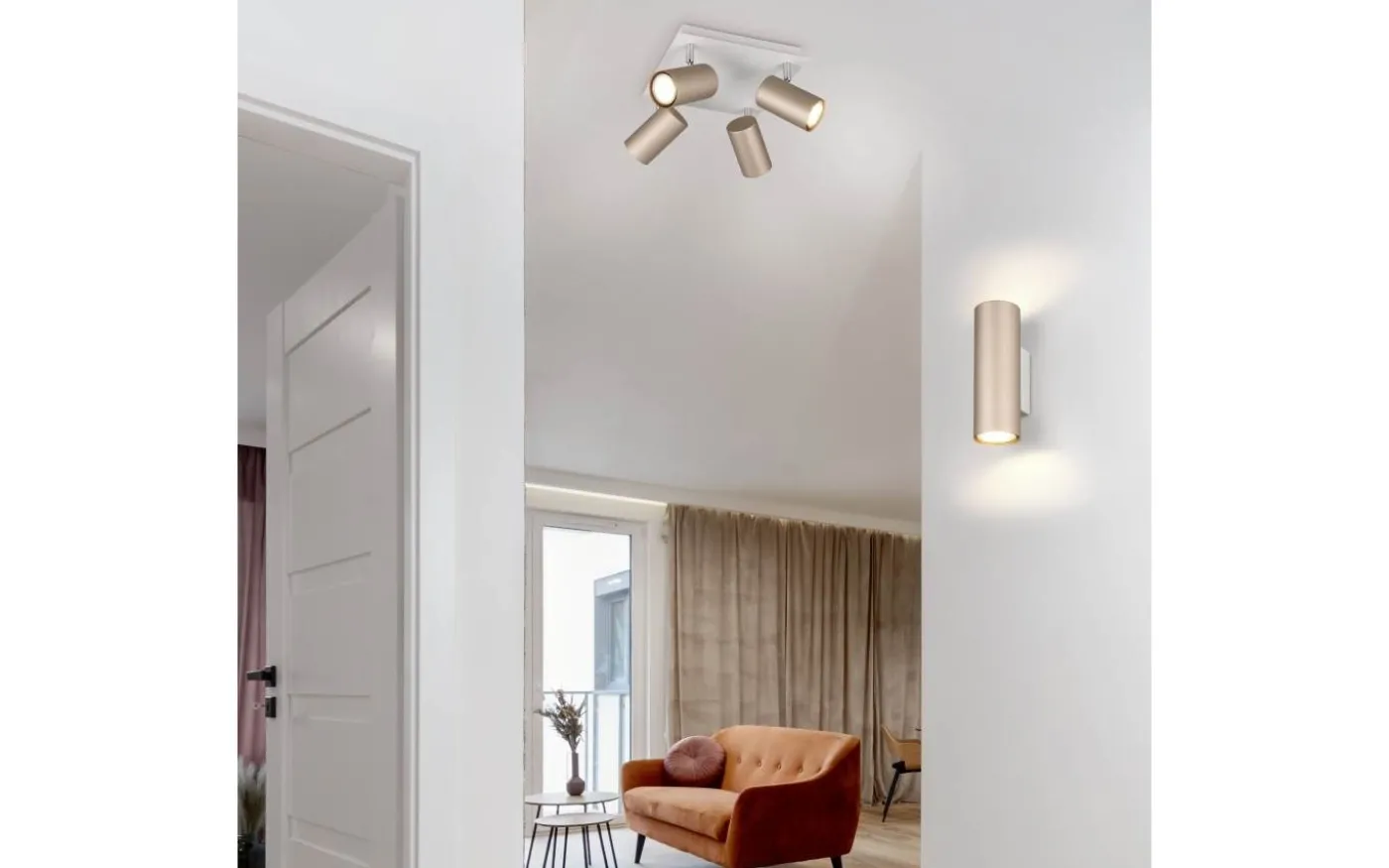 Marley Spotlight 4-delat GU10 kaffebrun/mattvit