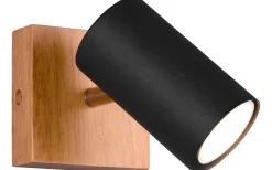 Marley Spotlight GU10 matt svart/trä