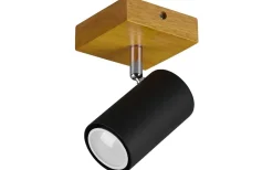 Marley Spotlight GU10 matt svart/trä