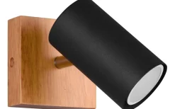 Marley Spotlight GU10 matt svart/trä