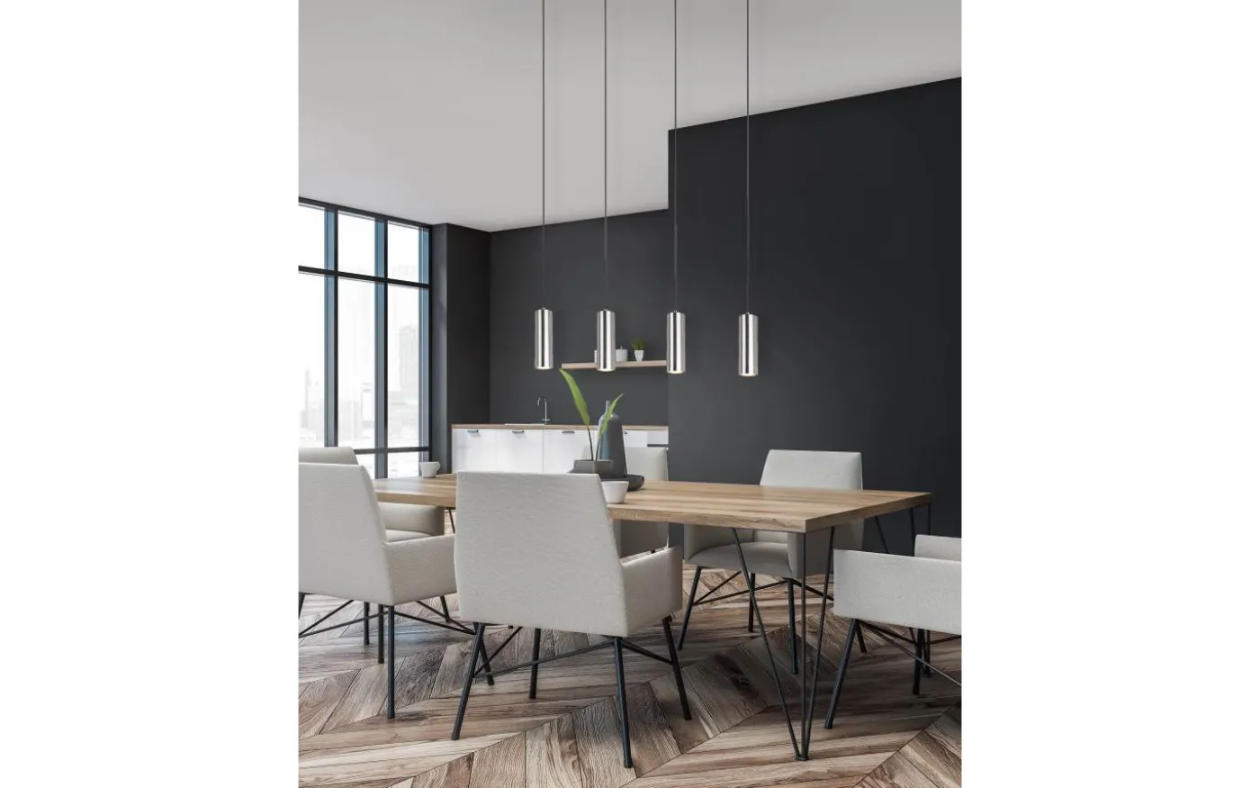 Marley Takpendel 4-delat 75cm GU10 borstat stål