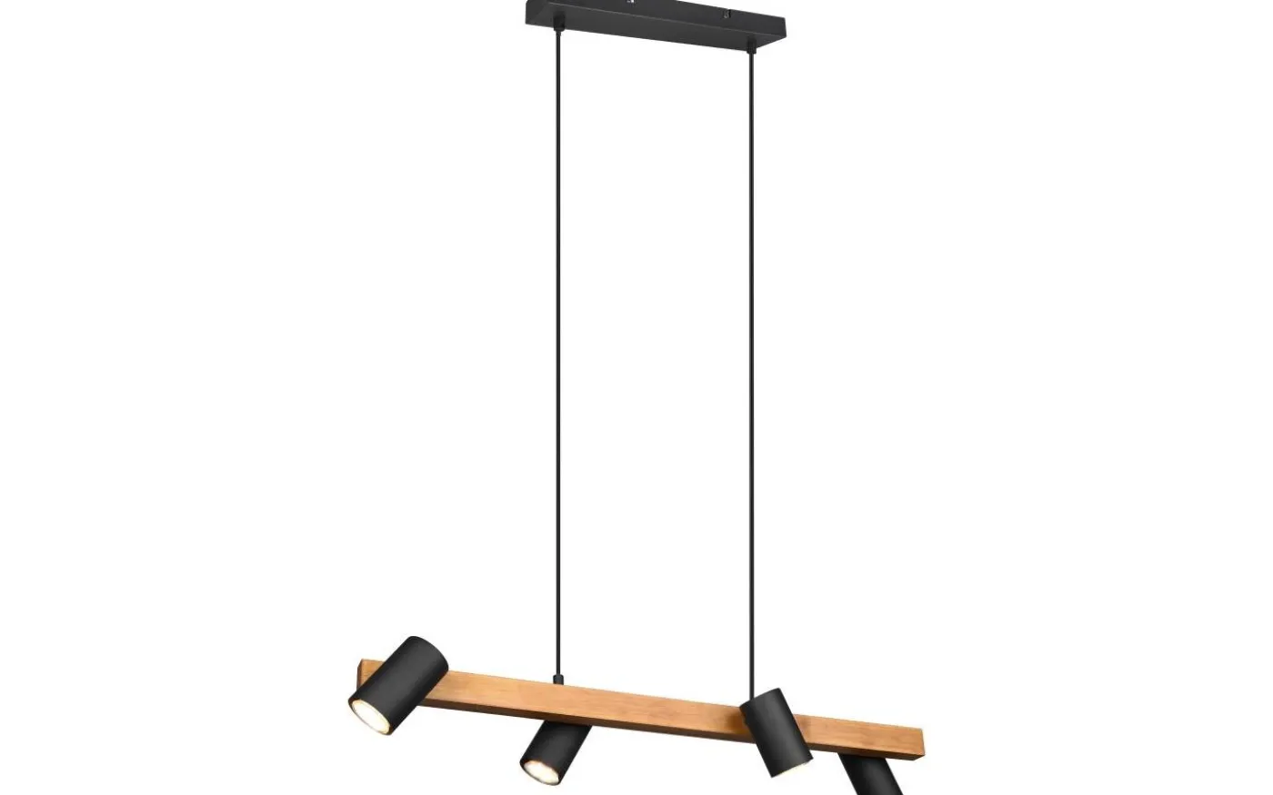 Marley Takpendel 4-delat 80cm GU10 matt svart/trä