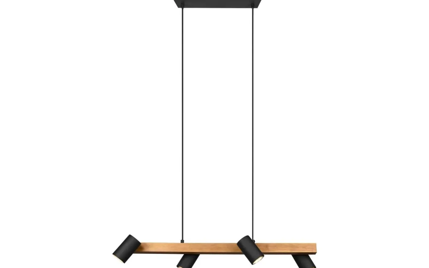 Marley Takpendel 4-delat 80cm GU10 matt svart/trä