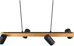 Marley Takpendel 4-delat 80cm GU10 matt svart/trä