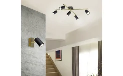 Marley Takspotlight 5-delad GU10 svart/guld