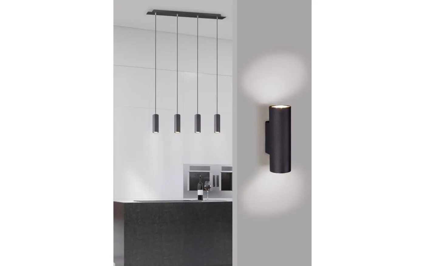 Marley Vägglampa 2xGU10 mattsvart